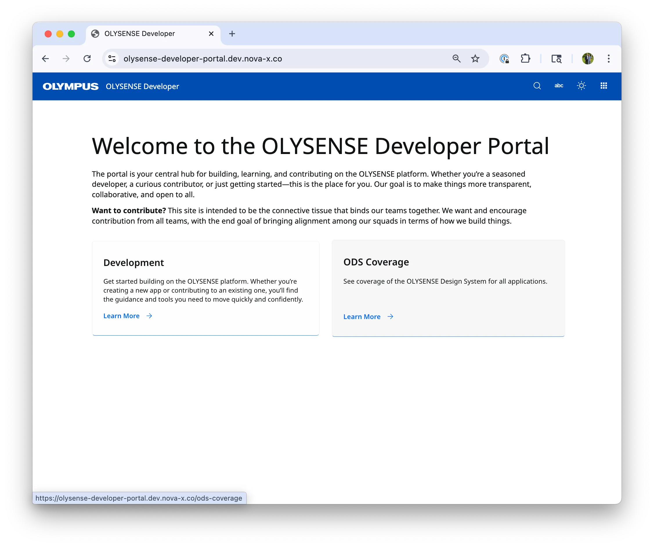 OLYSENSE Coverage Landing Page
